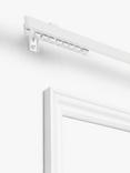 John Lewis Aluminium Uncorded Medium-weight Curtain Track, White