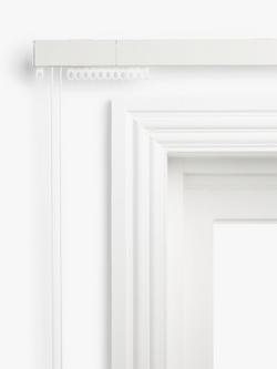 John Lewis Aluminium Corded Heavyweight Curtain Track, White - view 2, White