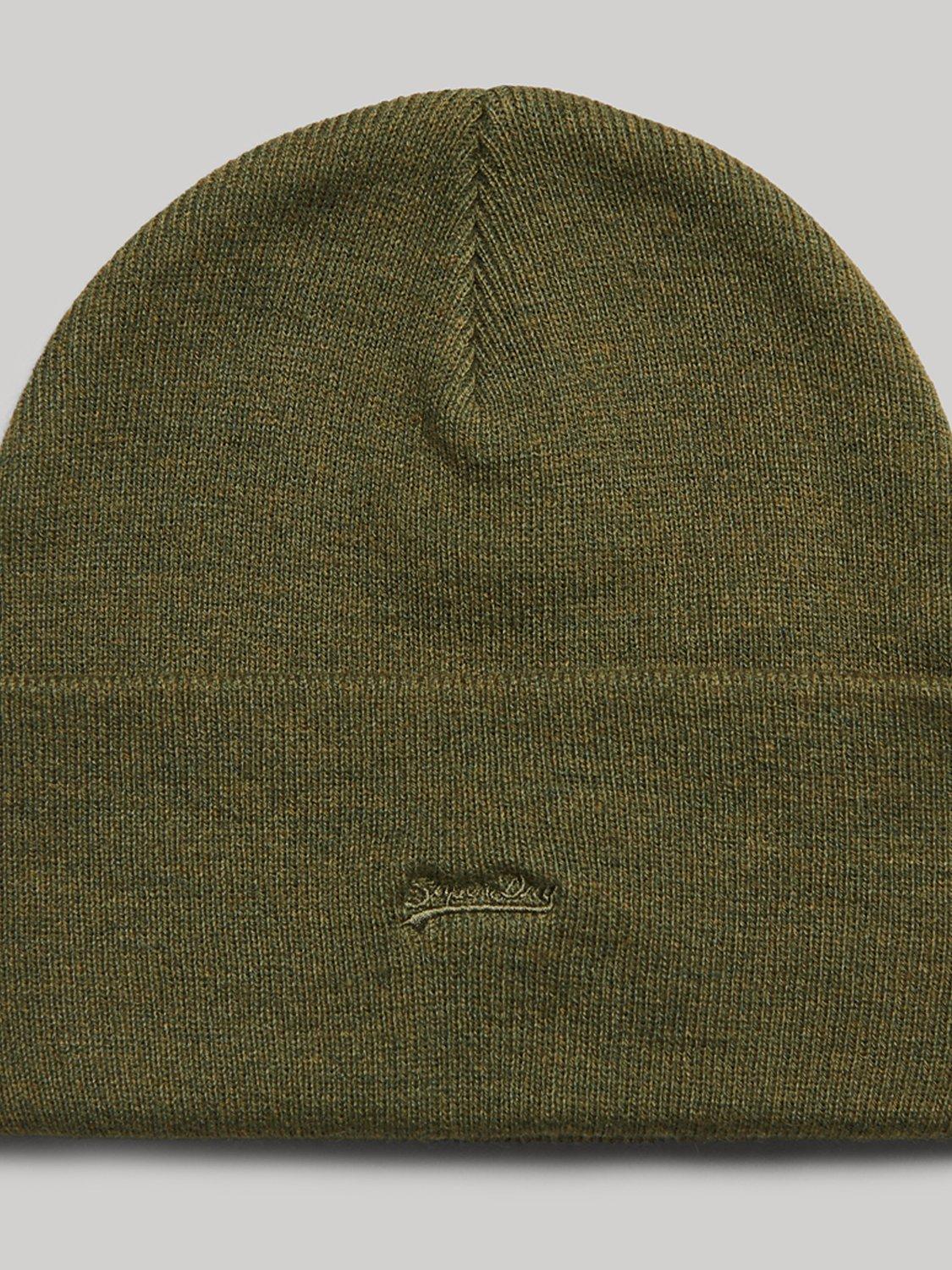Product image 1 of 2, which shows Superdry Essential Logo Beanie, Olive, One Size