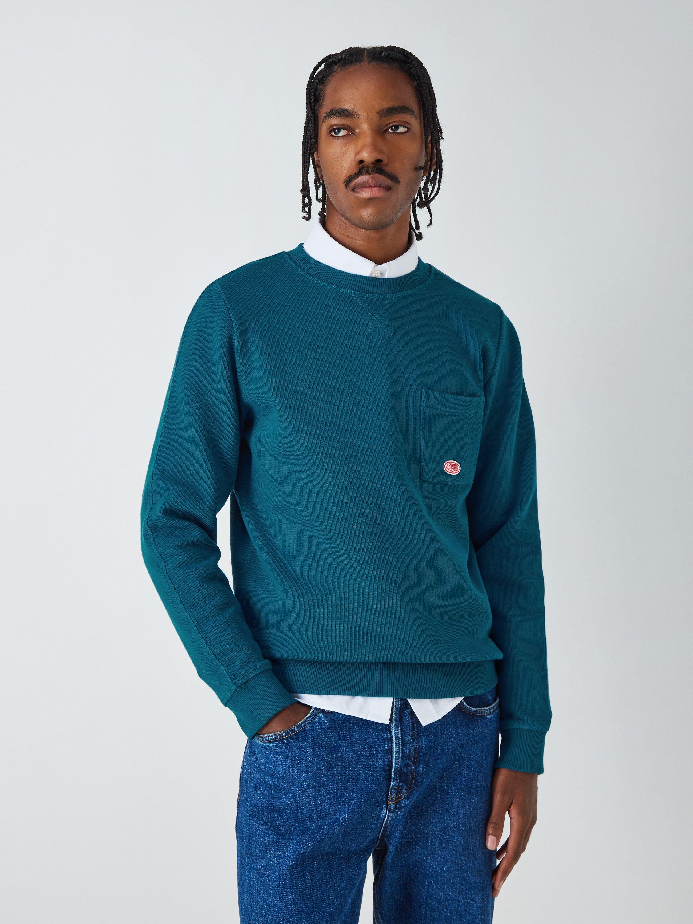Armor Lux Cotton Sweatshirt, Bleu Glacial