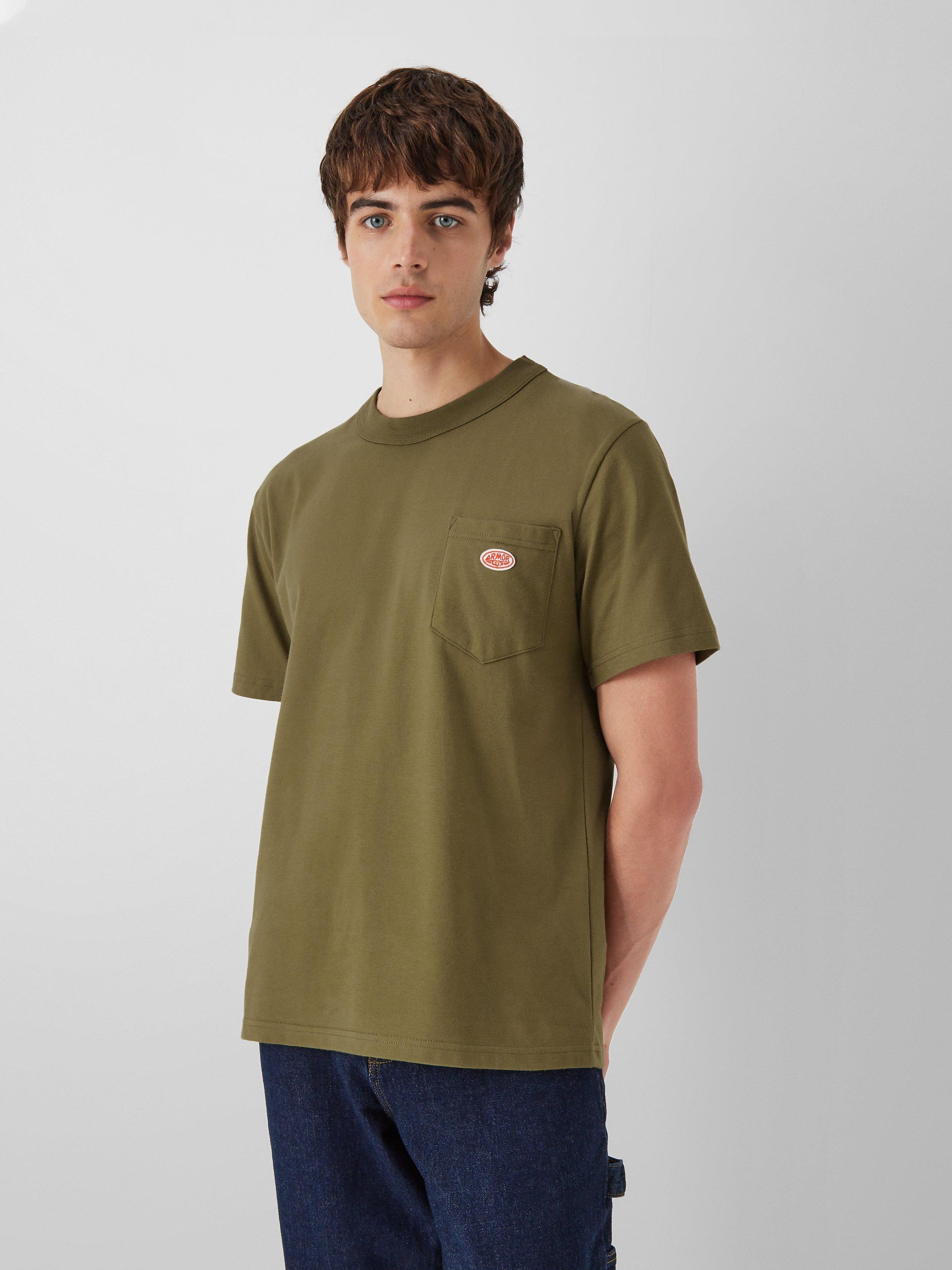 Armor Lux Short Sleeve Pocket T-shirt, Oliva