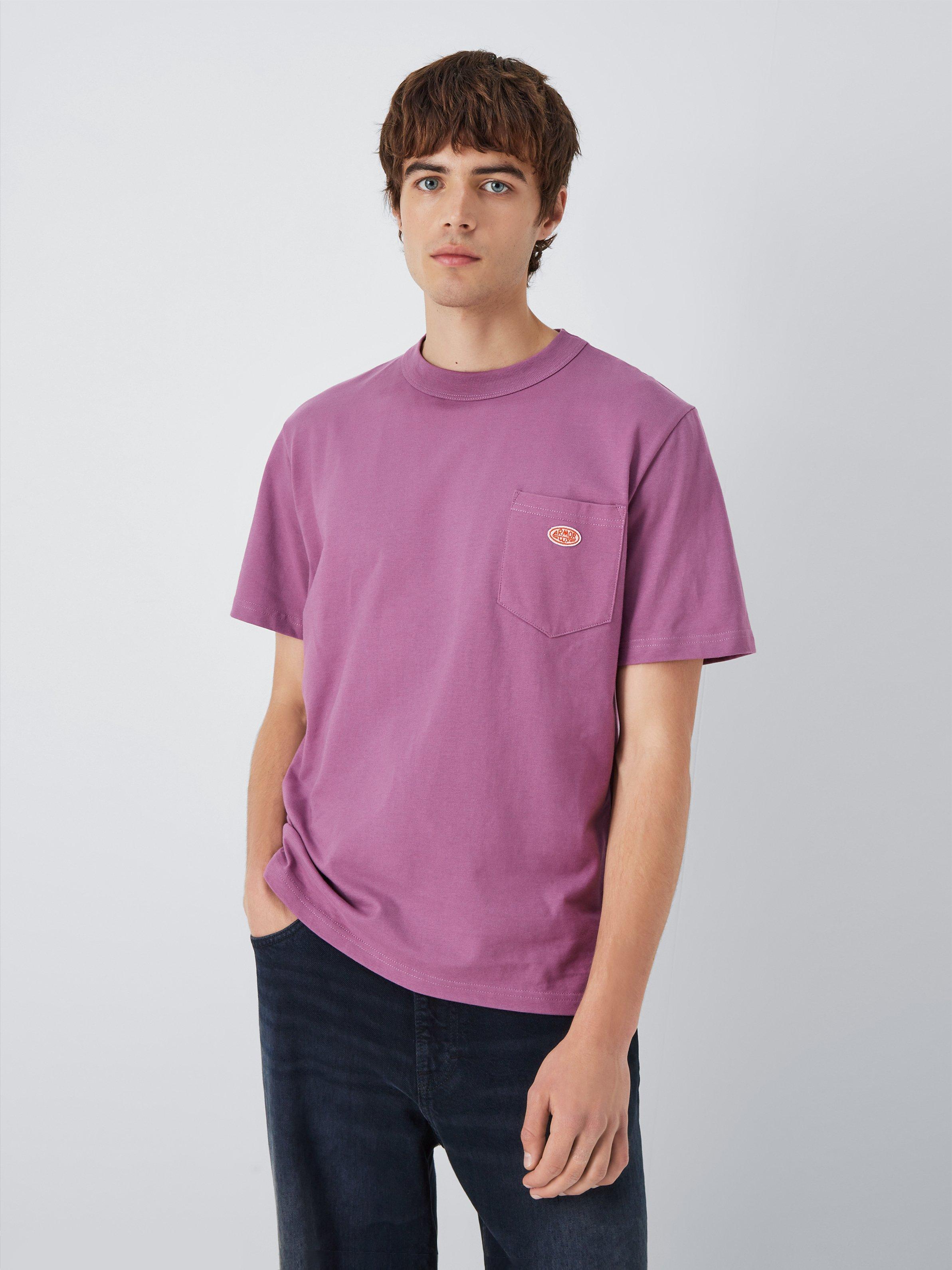 Armor Lux Short Sleeve Pocket T-shirt, Purple H23