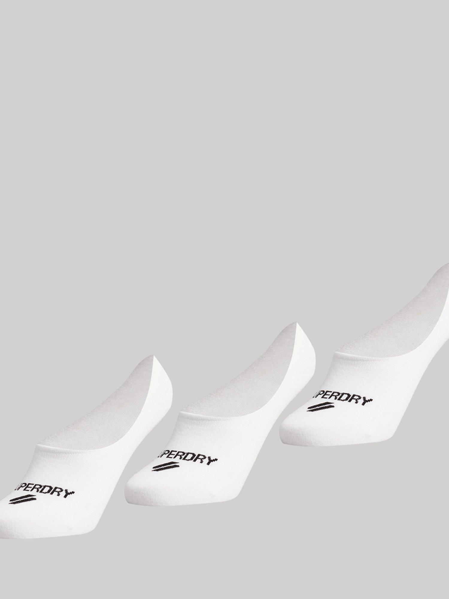 Superdry Coolmax® No Show Sock, White Multipack