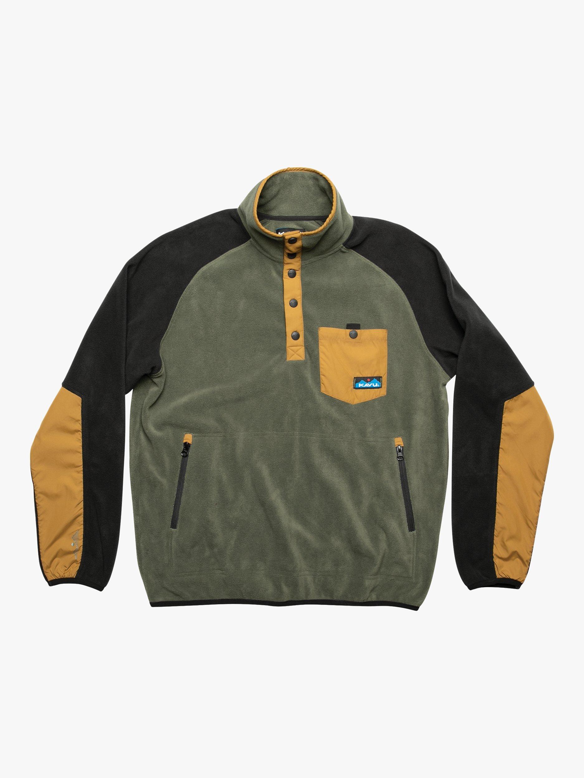 KAVU Colour Block Fleece, Shadow Leaf