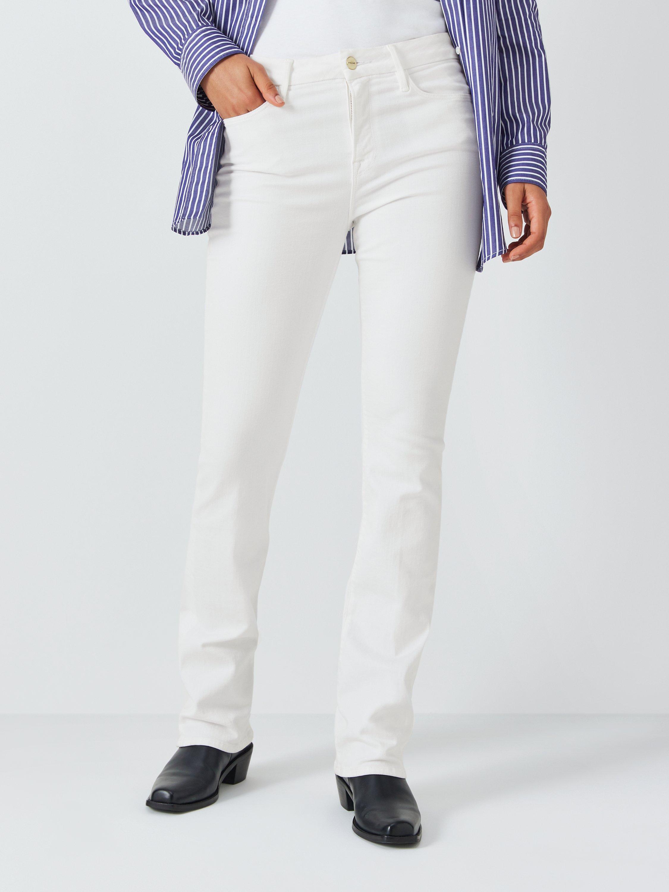 FRAME Le Mini Bootcut Jeans, Blanc