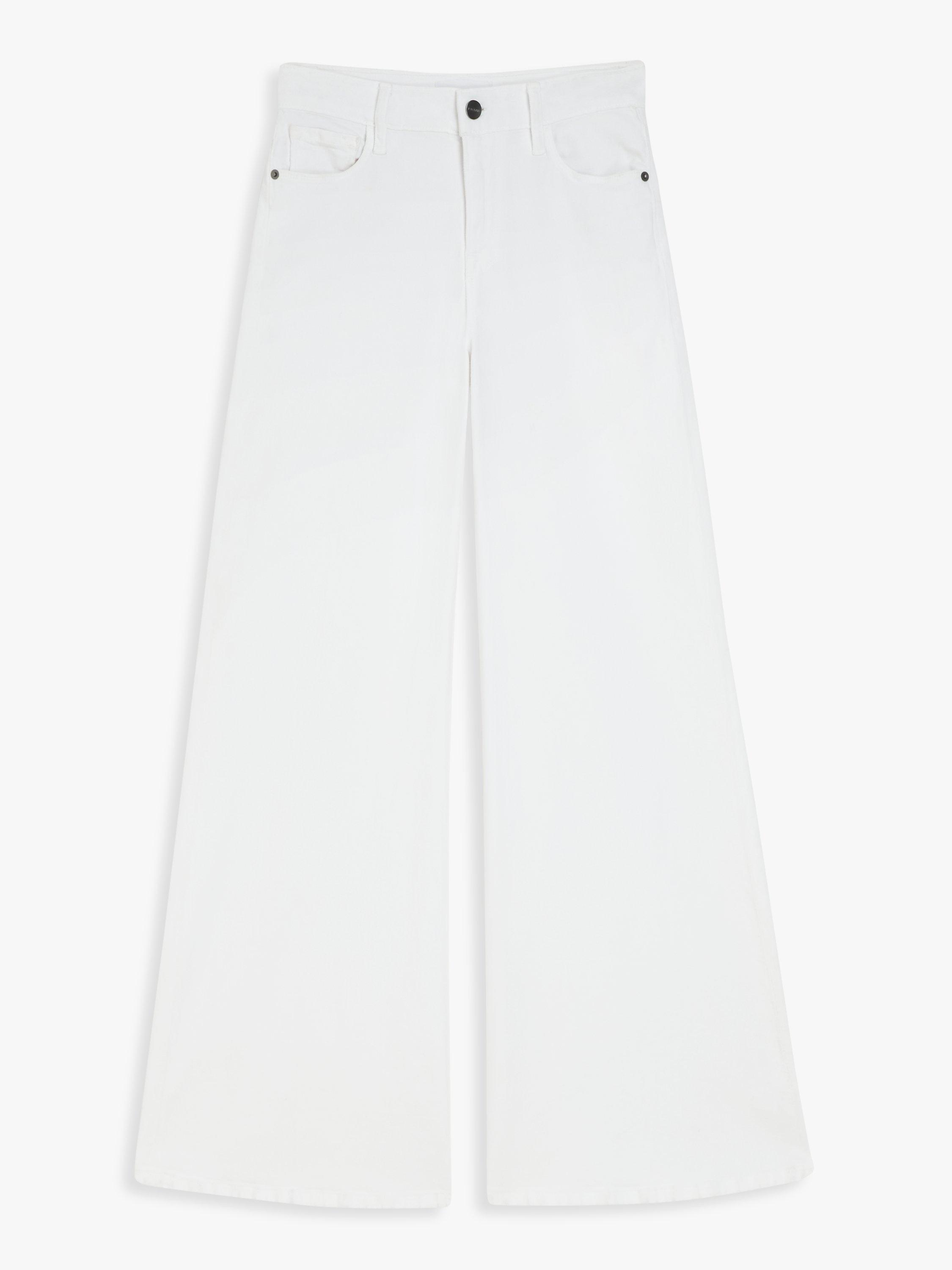 Product image 4 of 6, which shows FRAME Le Palazzo Wide Leg Jeans, White, 26