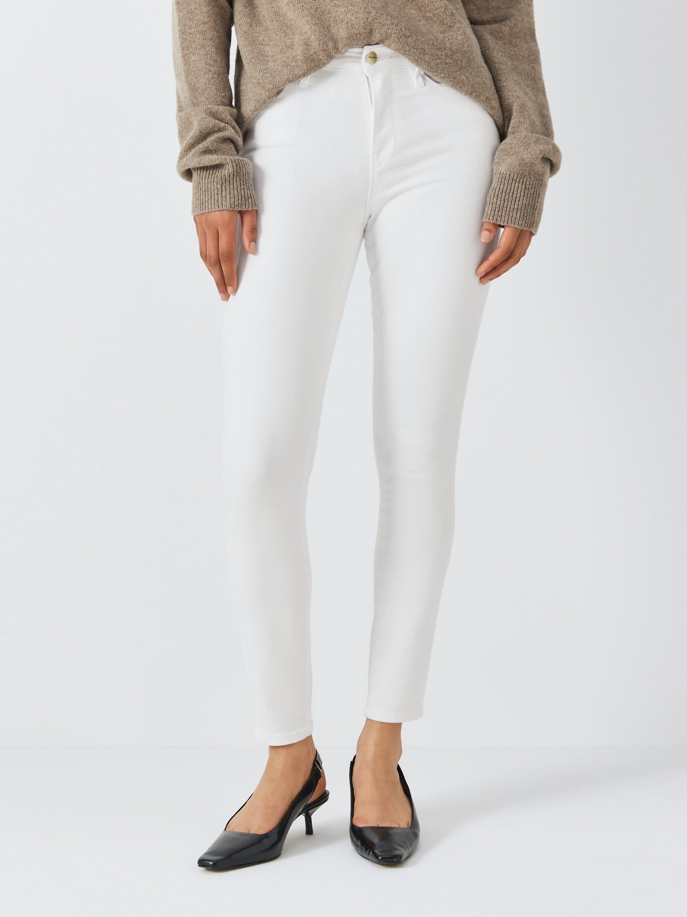 Product image 1 of 6, which shows FRAME Le High Skinny Jeans, Blanc, 28