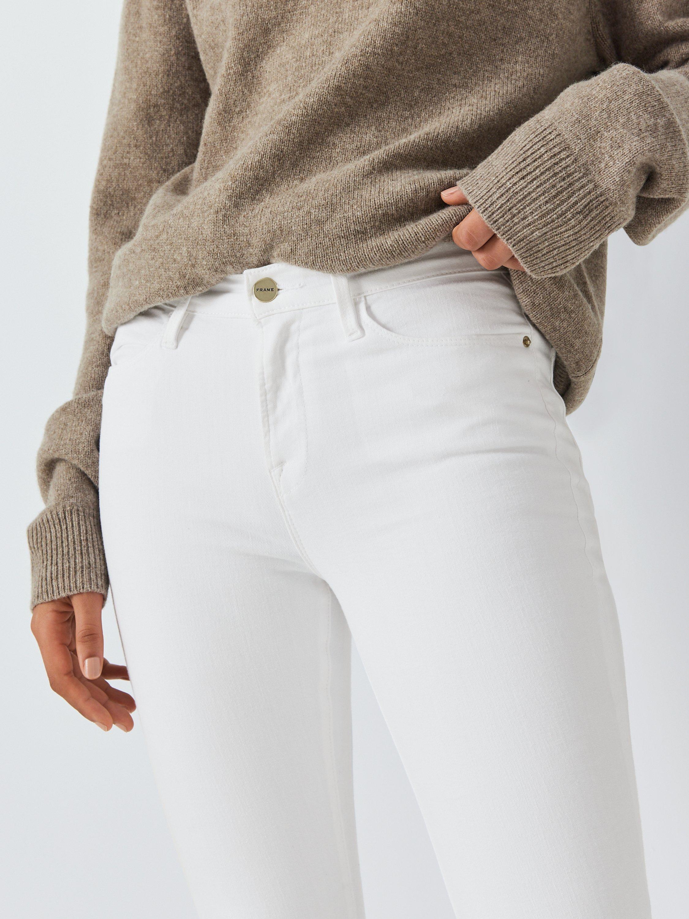 Product image 5 of 6, which shows FRAME Le High Skinny Jeans, Blanc, 28