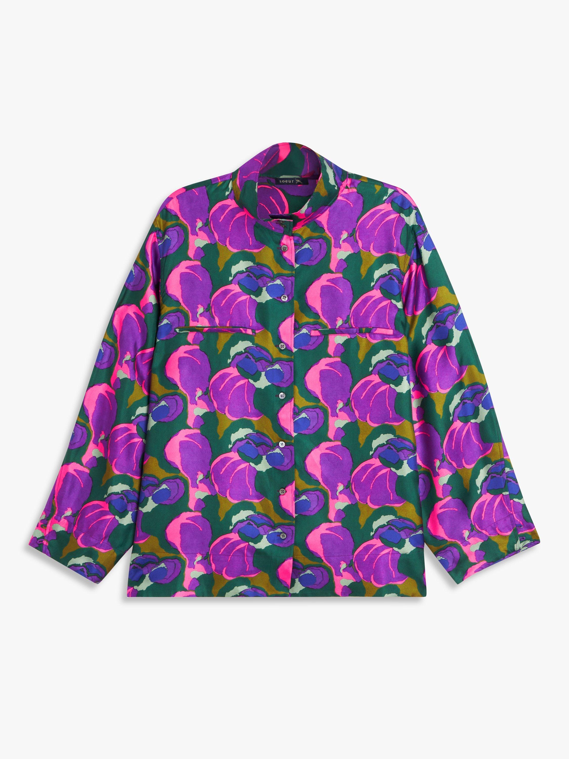 SOEUR Violon Silk Floral Print Blouse, Multi £310.00
