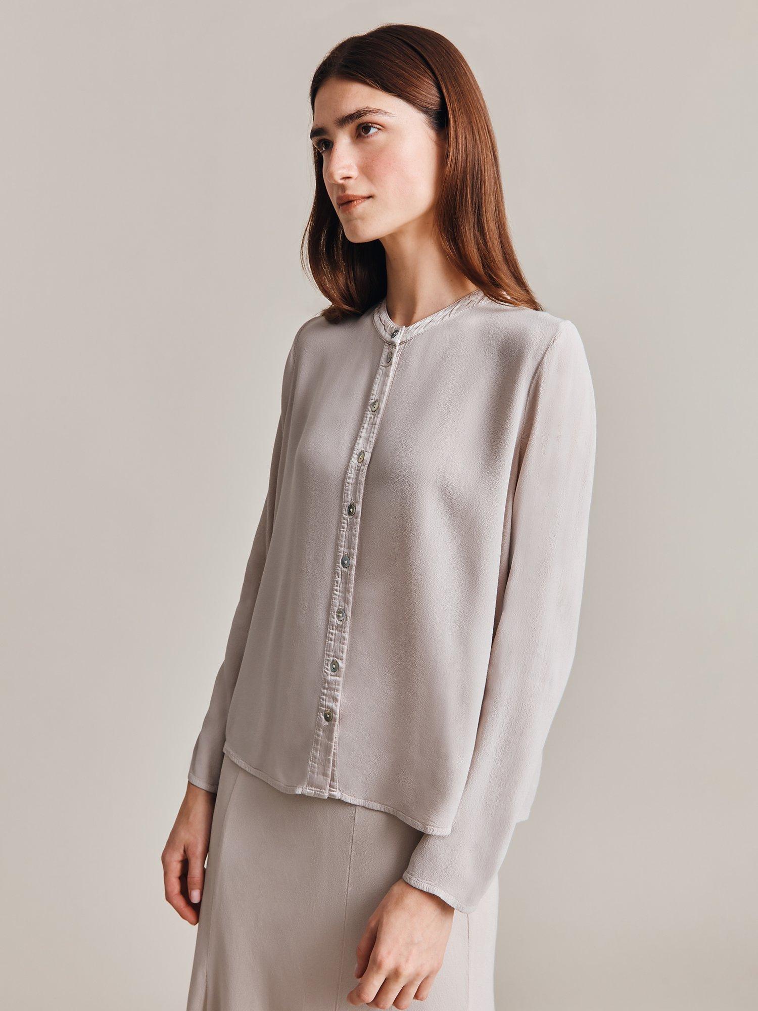 Ghost Alena Long Sleeve Blouse, Pearly Beige