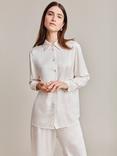 Ghost Ellie Satin Shirt, Ivory