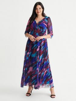 Scarlett & Jo Verity Magenta Maxi Dress, Magenta/Multi, Magenta/Multi