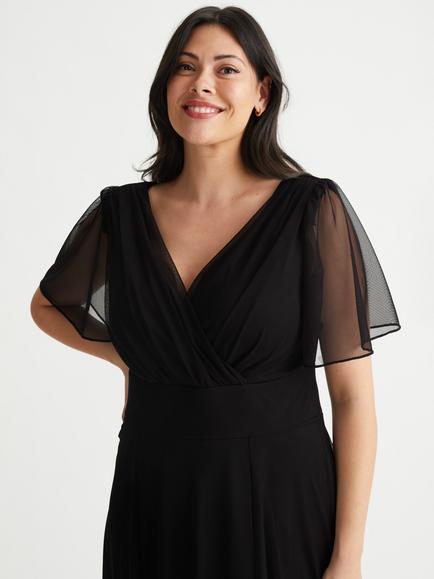 Scarlett & Jo Isabelle Plain Maxi Dress - view 2, Black