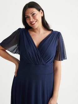 Scarlett & Jo Isabelle Plain Maxi Dress - view 2, Navy