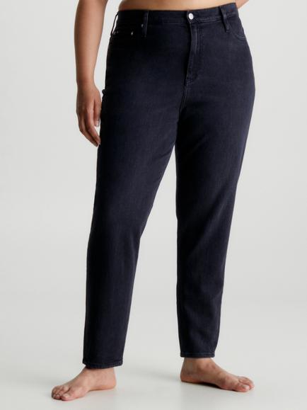 Calvin Klein Plain Mom Jeans, Denim Black, Denim Black