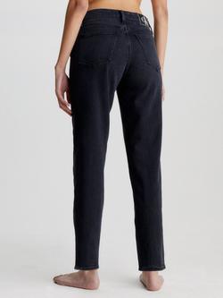 Calvin Klein Plain Mom Jeans, Denim Black - view 2, Denim Black