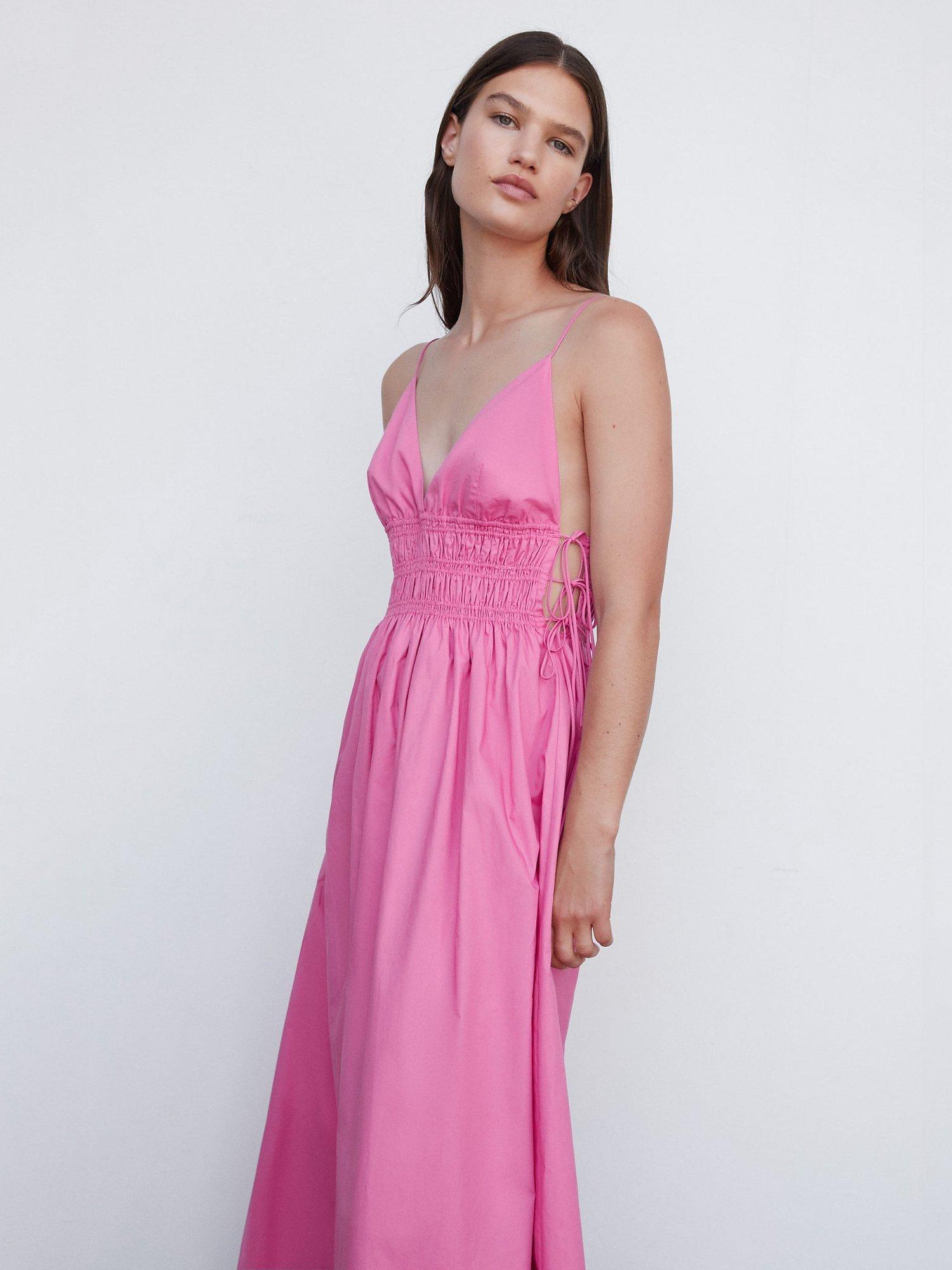 Mango Cotton Dress With Side Ties