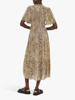 Whistles Ink Spot Print Trapeze Midi Dress, Multi - view 2, Multi