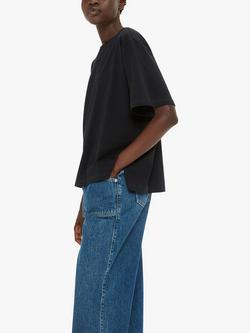 Whistles Relaxed Cotton T-Shirt, Black
