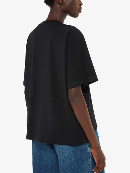 Whistles Relaxed Cotton T-Shirt - view 2, Black