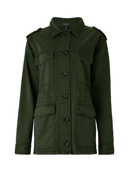 Baukjen Drake Organic Cotton Utility Jacket - view 2, Deep Khaki