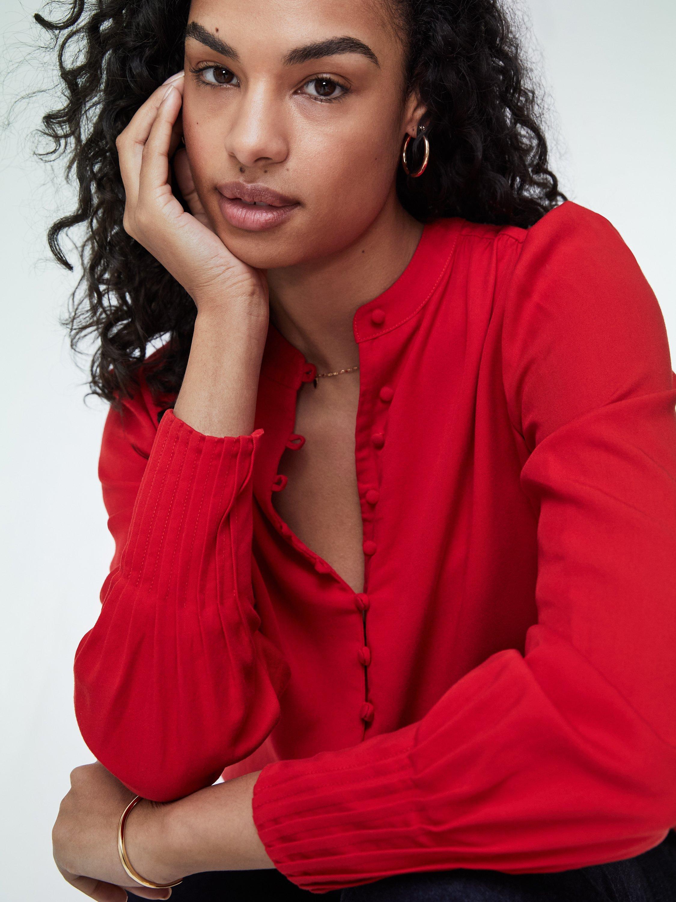 Baukjen Annika Blouse, Crimson Red