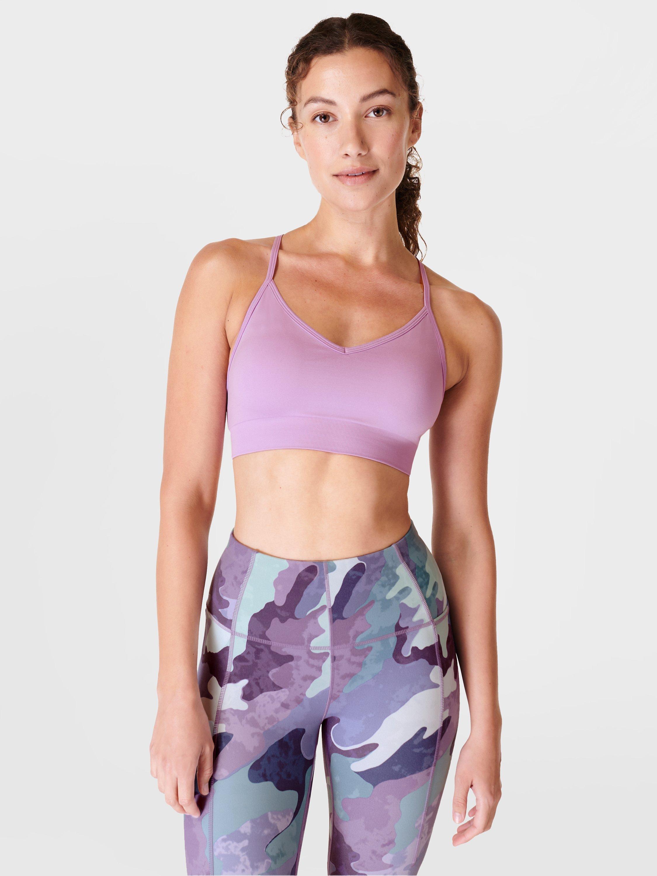 Sweaty Betty Spirit Awakened Yoga Sports Bra, Lily Purple