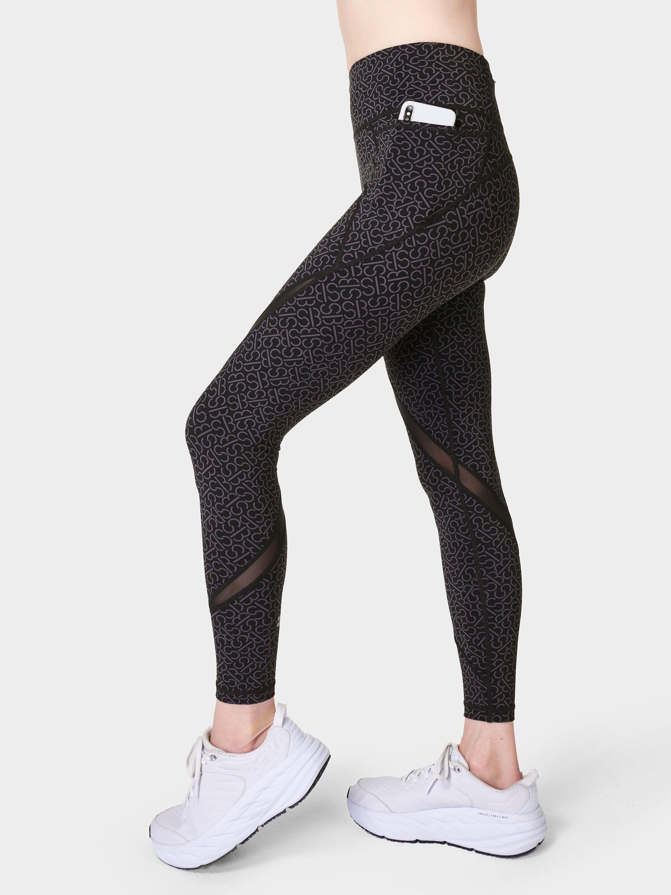 Sweaty Betty Icon Gym Leggings, Grey Slot Print