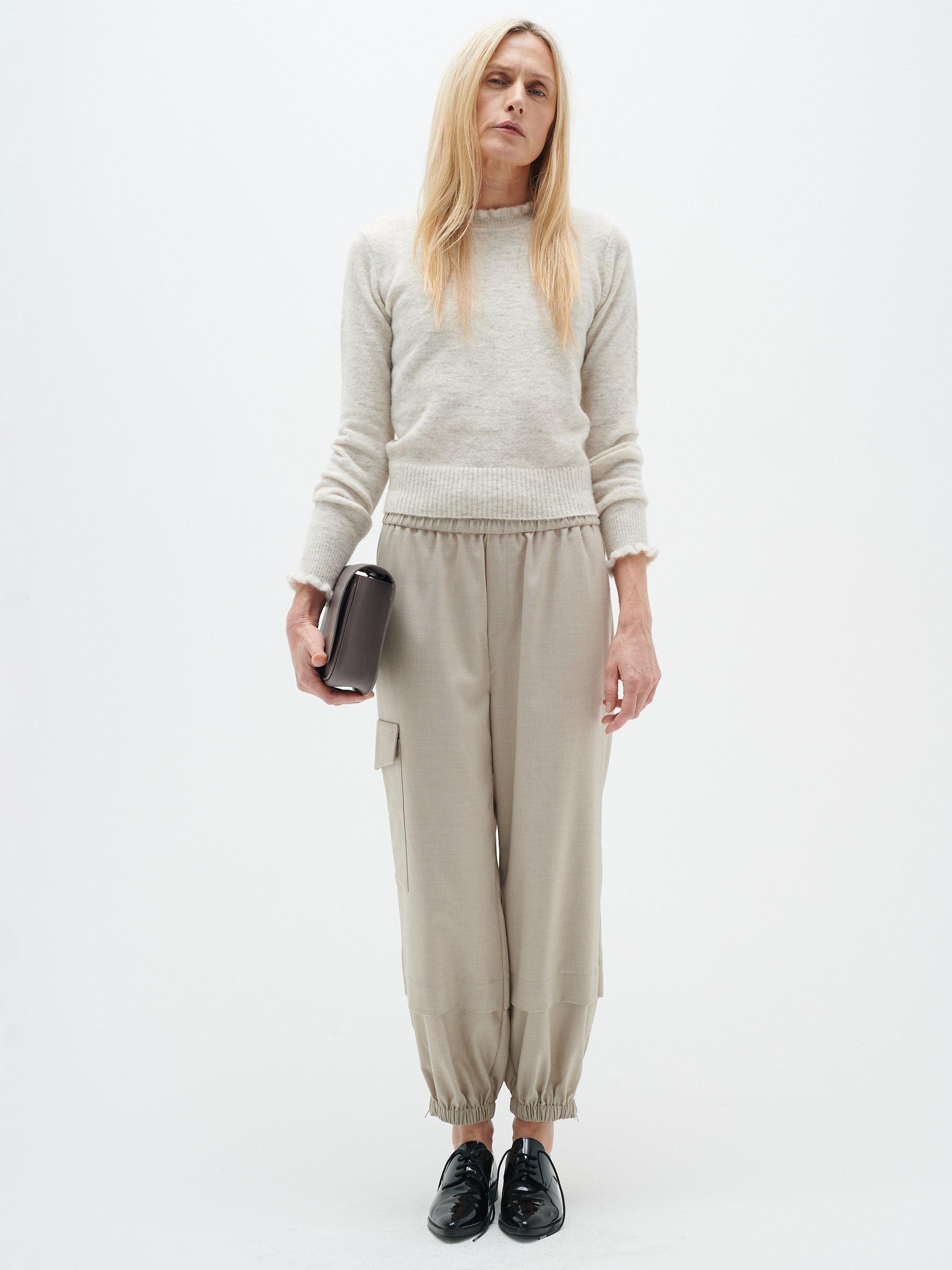 Grey frill neck jumper sale