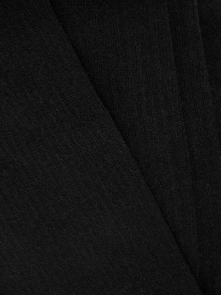 John Lewis 170 Denier Opaque Wool Blend Ribbed Tights - view 2, Black