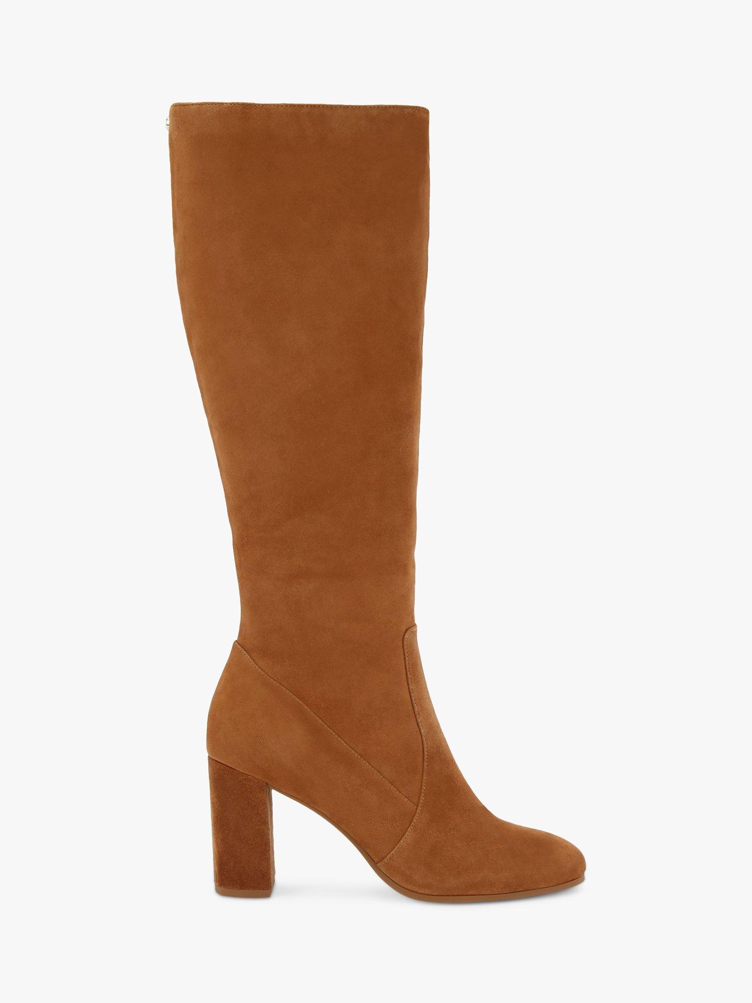 Carvela Pose Suede Knee High Boots Tan