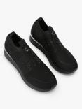 Carvela Janeiro 2 Knitted Embellished Slip On Trainers, Black