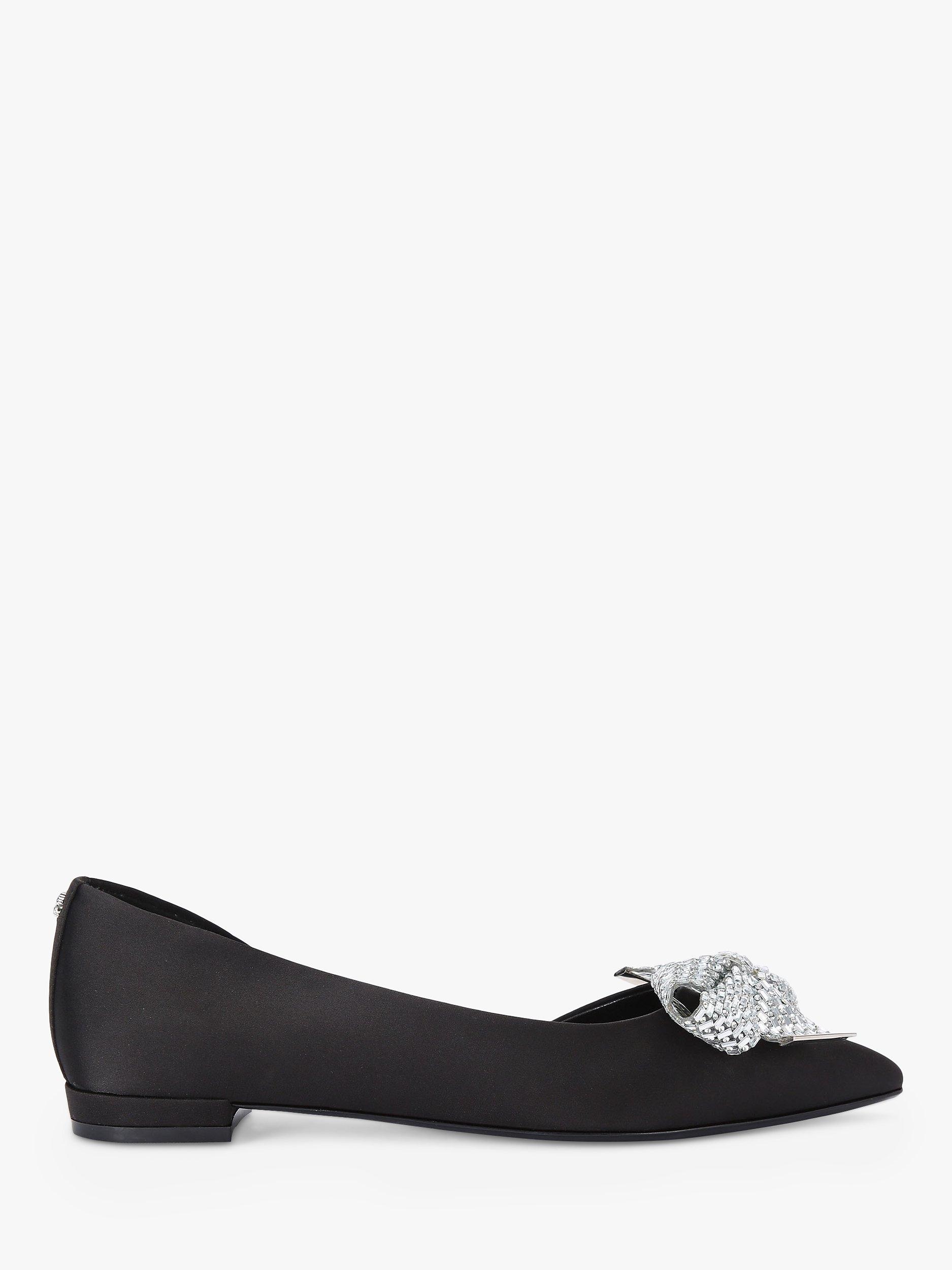 Carvela Regal Bow Satin Pumps, Black