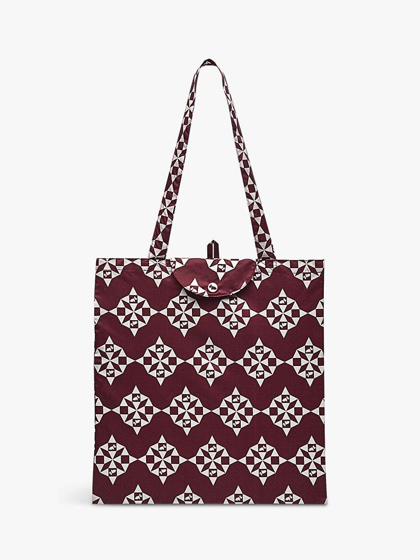 Radley Scottie Wallpaper Print Responsible Foldaway Shopper