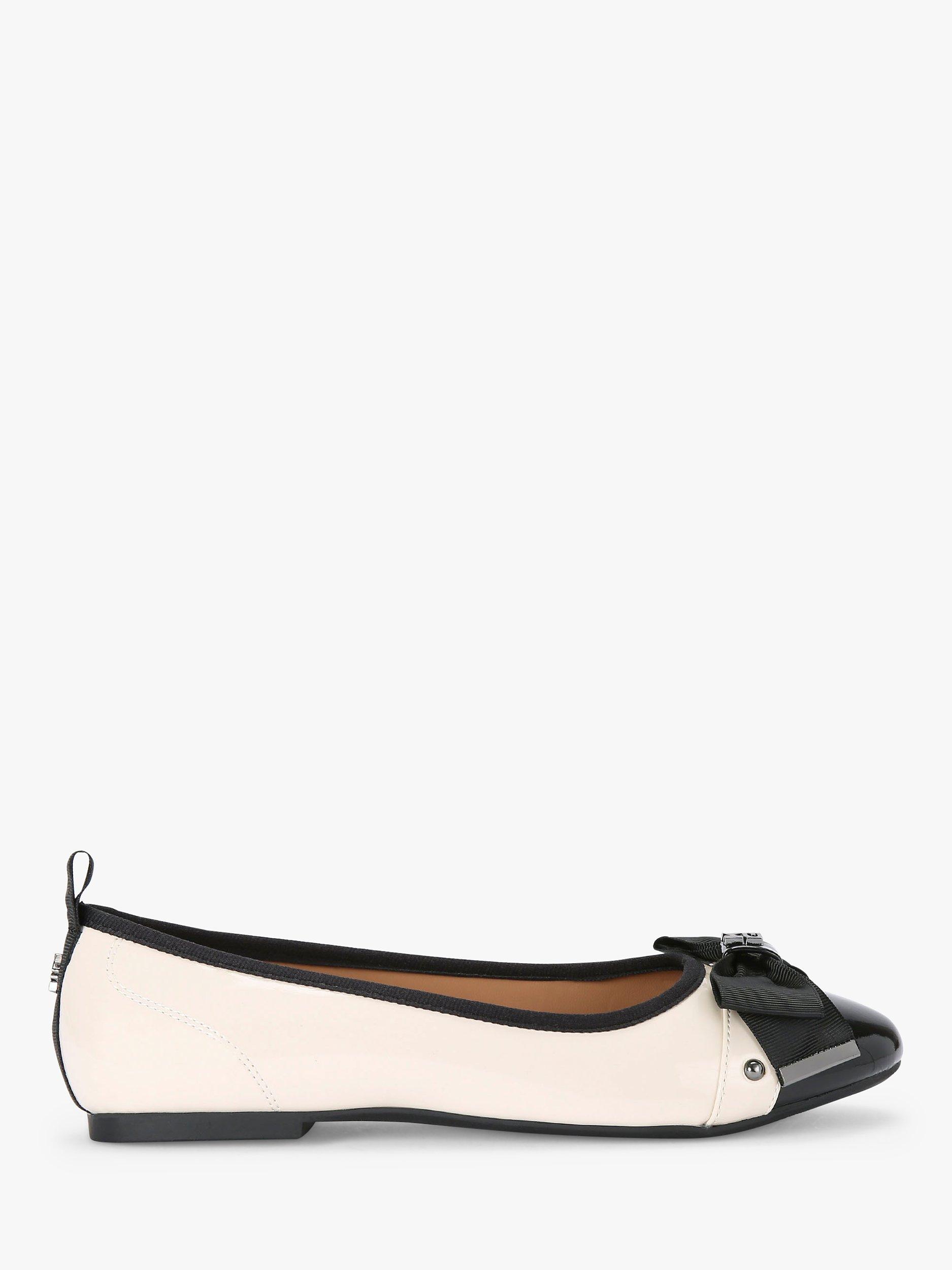 Product image 1 of 3, which shows KG Kurt Geiger Megan Ballet Pumps, Natural Putty, 3