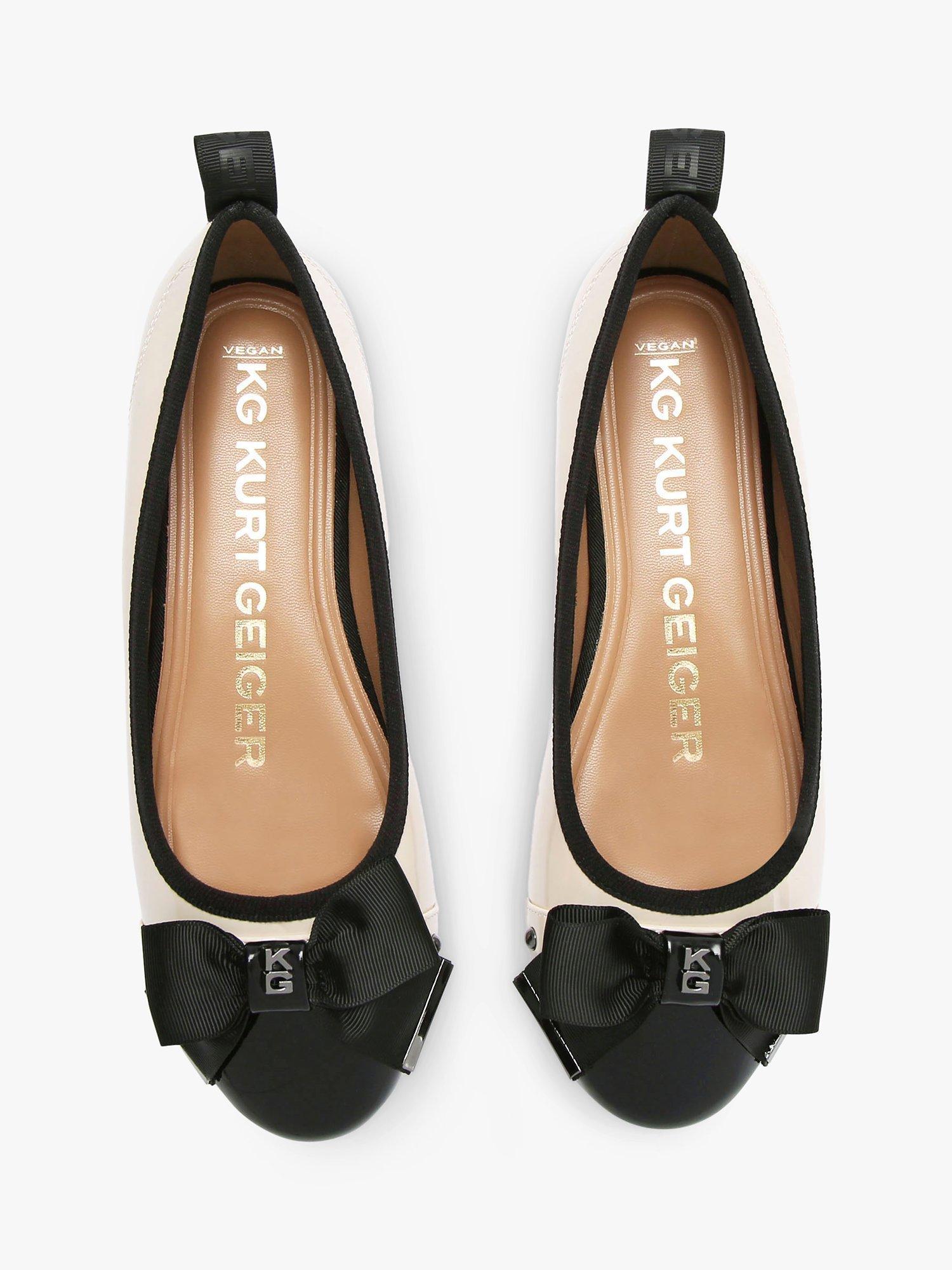 Product image 2 of 3, which shows KG Kurt Geiger Megan Ballet Pumps, Natural Putty, 3