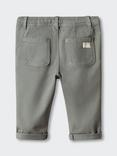 Mango Baby Elastic-waist Straight Trousers, Grey