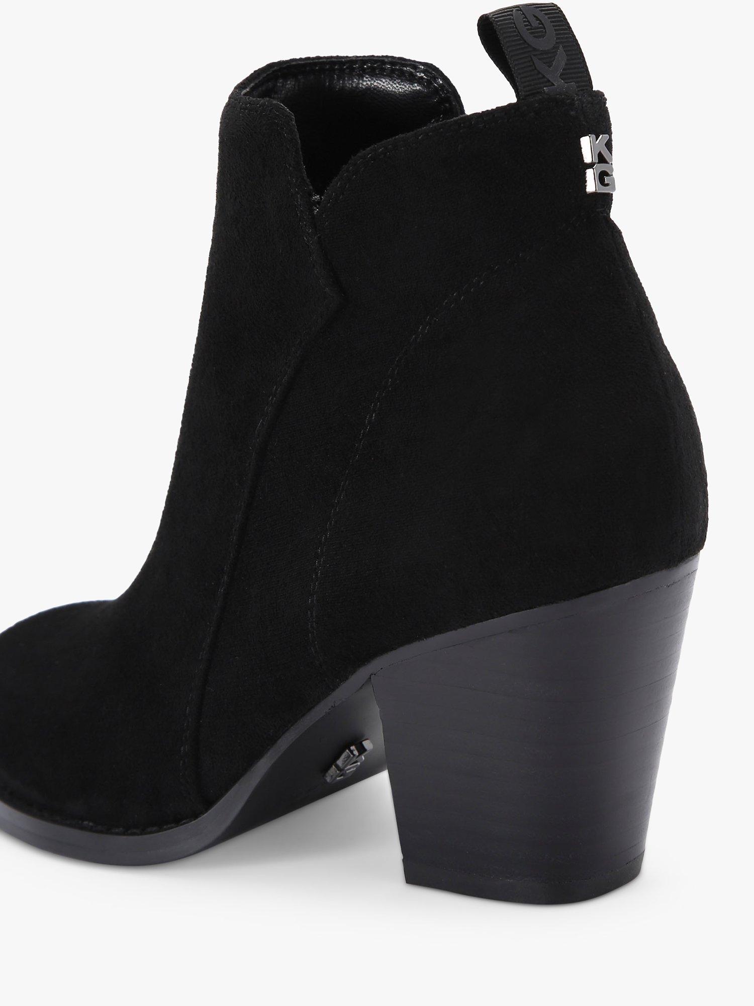 KG Kurt Geiger Stone Suede Ankle Boots Black