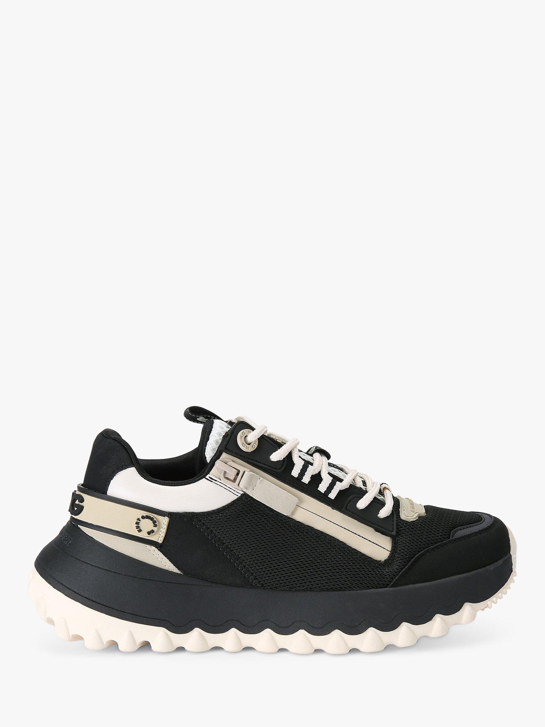 Product image 1 of 5, which shows KG Kurt Geiger Lowell Zip Detail Trainers, Black/Multi, 3