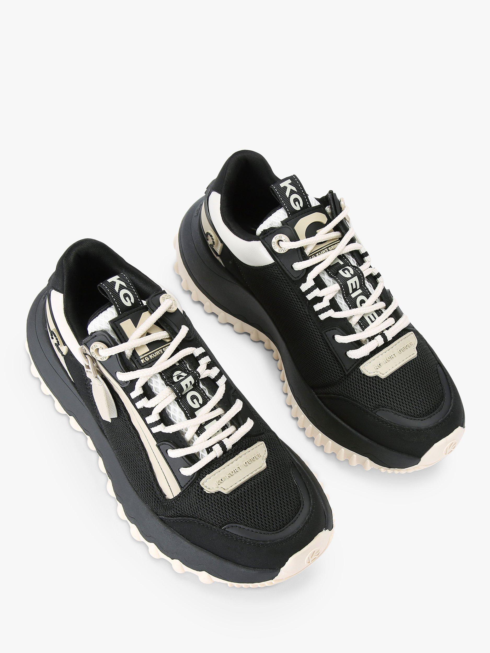 Product image 3 of 5, which shows KG Kurt Geiger Lowell Zip Detail Trainers, Black/Multi, 3