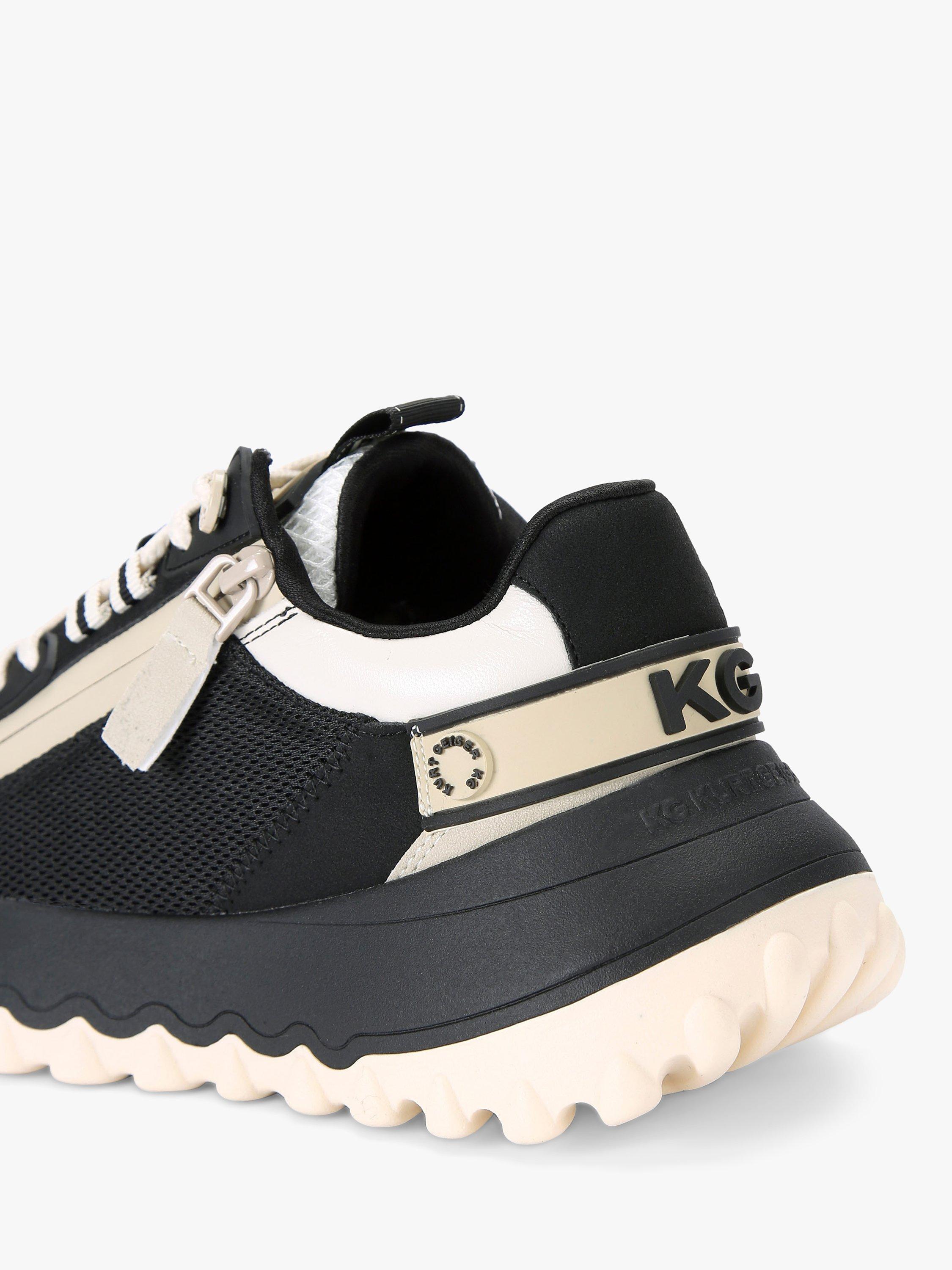 Product image 4 of 5, which shows KG Kurt Geiger Lowell Zip Detail Trainers, Black/Multi, 3