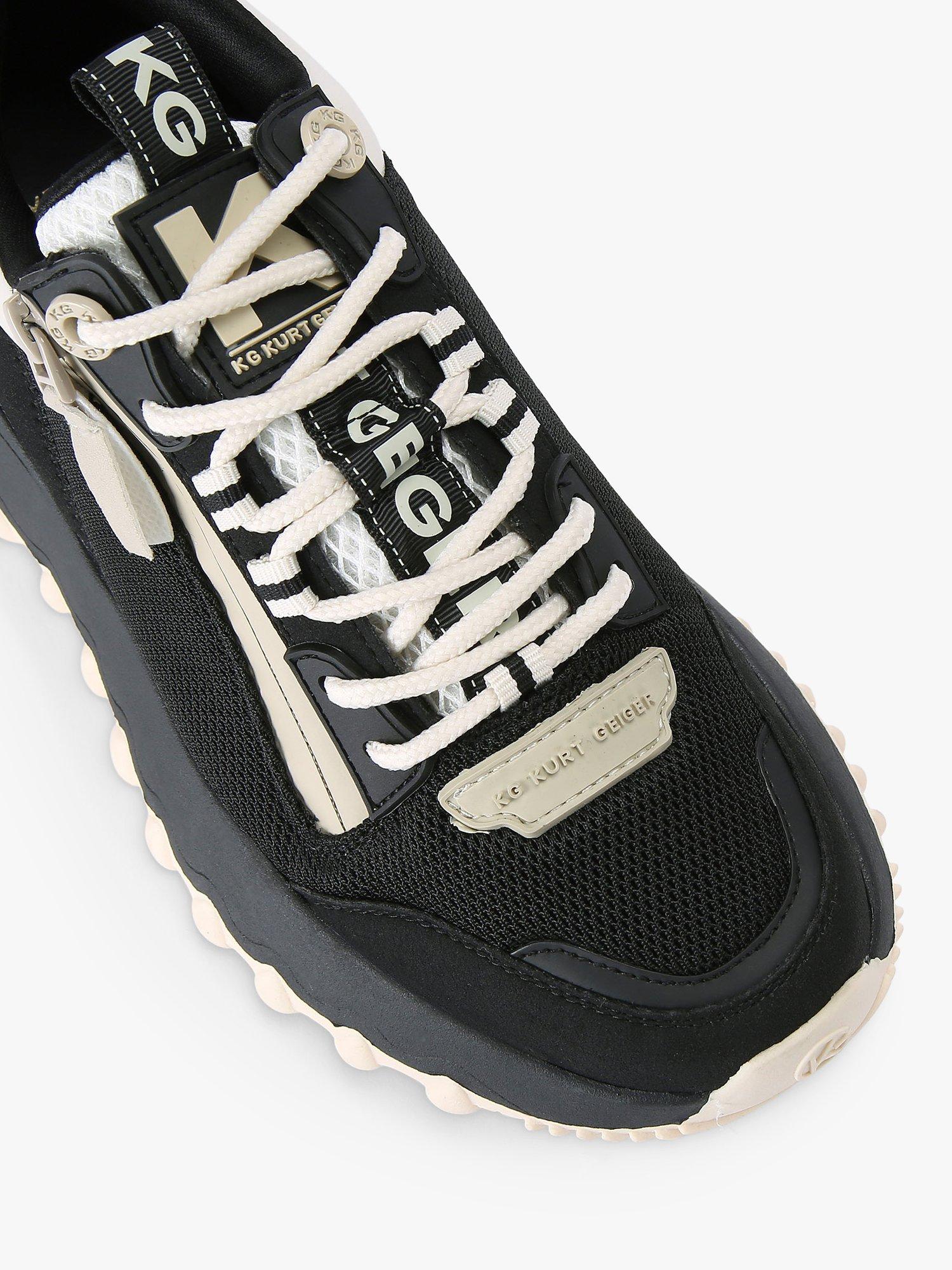 Product image 5 of 5, which shows KG Kurt Geiger Lowell Zip Detail Trainers, Black/Multi, 3