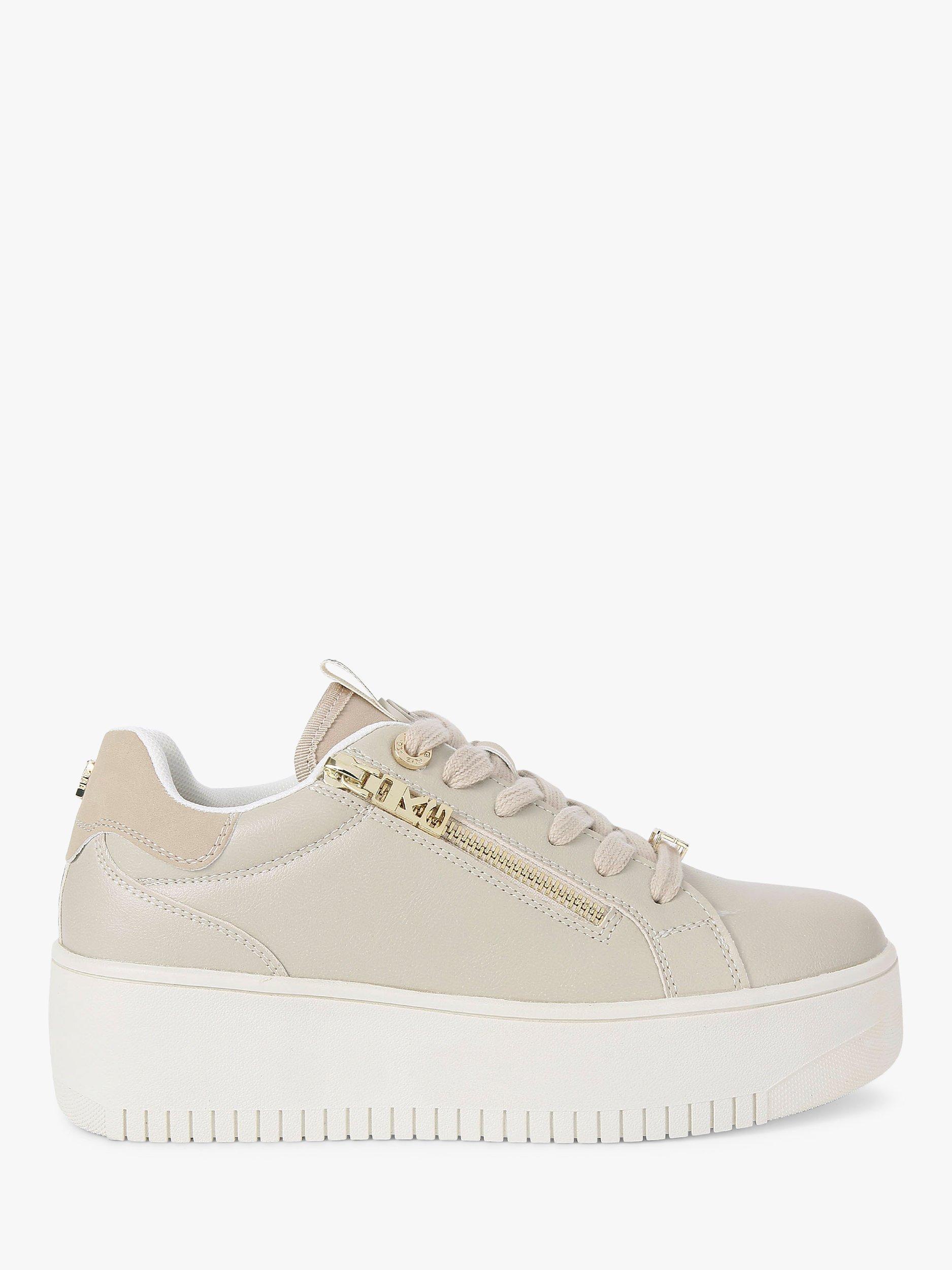 KG Kurt Geiger Leslie Side Zip Flatform Trainers, Blush