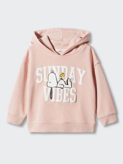 Mango Baby Vibesb Hooded Snoopy Hoodie, Pink, Pink