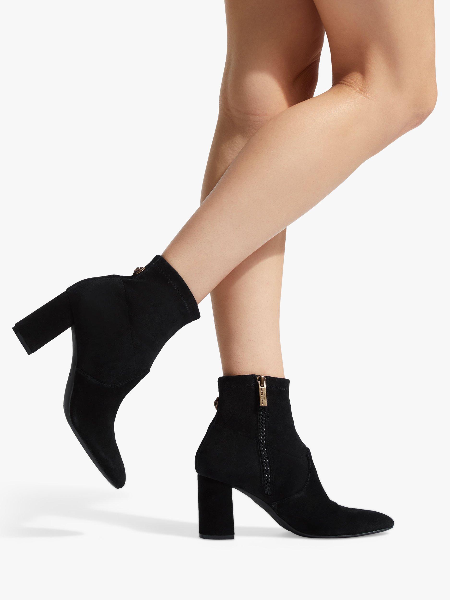 Miss kg black suede ankle boots hotsell