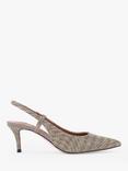 Kurt Geiger London Belgravia Slingback Court Shoes, Natural Beige