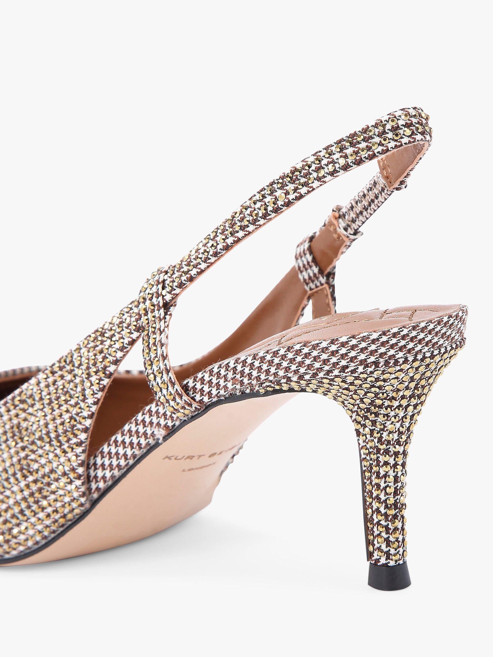 Product image 3 of 4, which shows Kurt Geiger London Belgravia Slingback Court Shoes, Natural Beige, 7