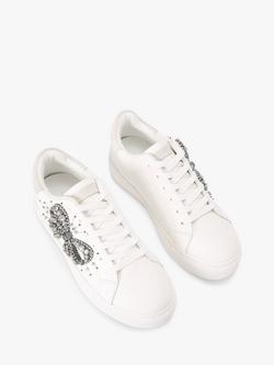 Kurt Geiger London Laney Bow Embellished Trainers - view 2, White