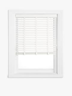 John Lewis Wood Venetian Blind, 50mm Slats, White, W60 x Drop 160cm