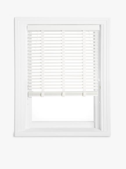 John Lewis Wood Venetian Blind, 50mm Slats, White